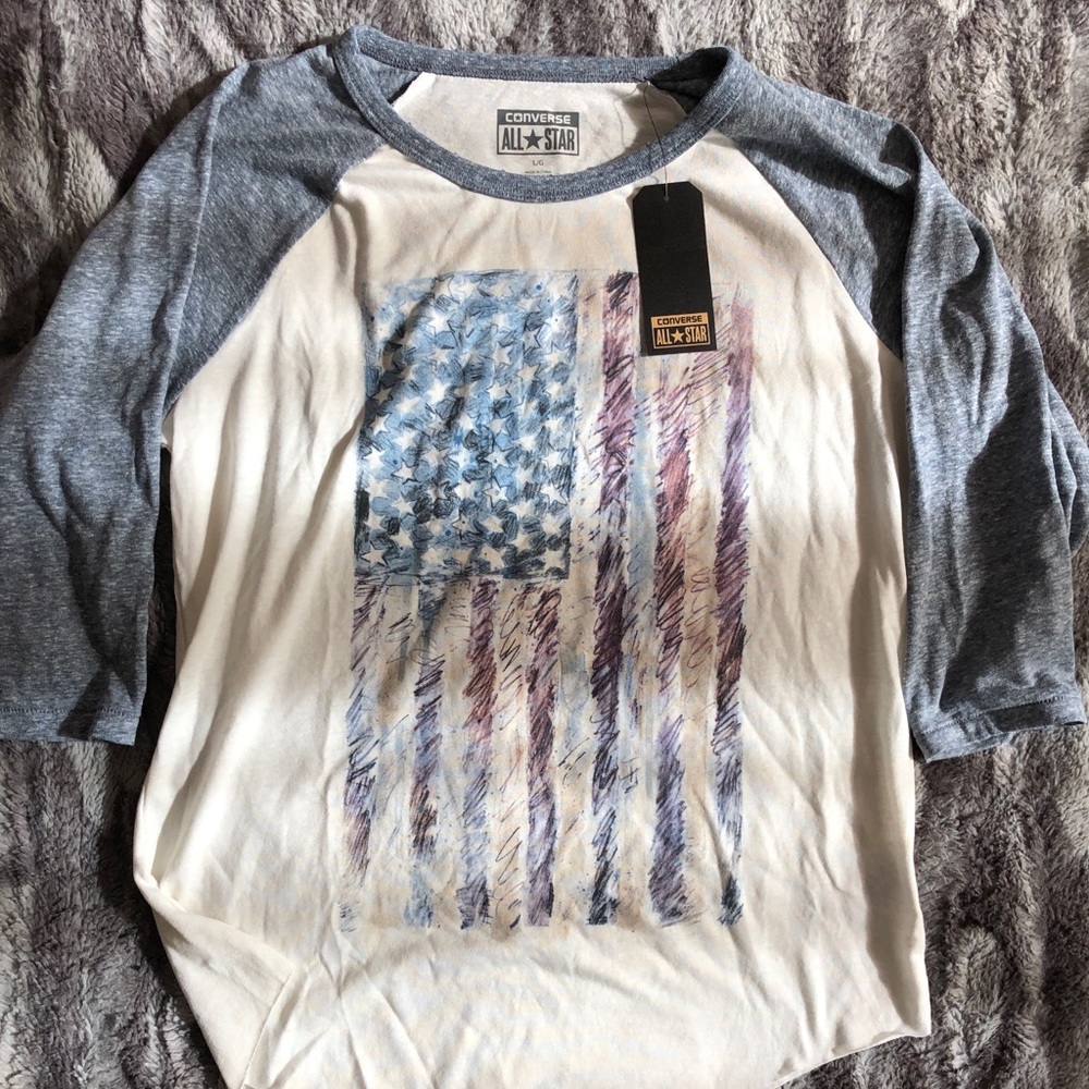 3/4 sleeve Converse top